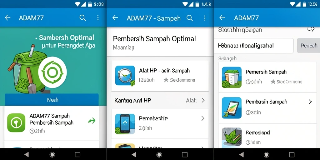 Antarmuka ADAM77 menunjukkan fungsi pembersih sampah yang mudah digunakan.