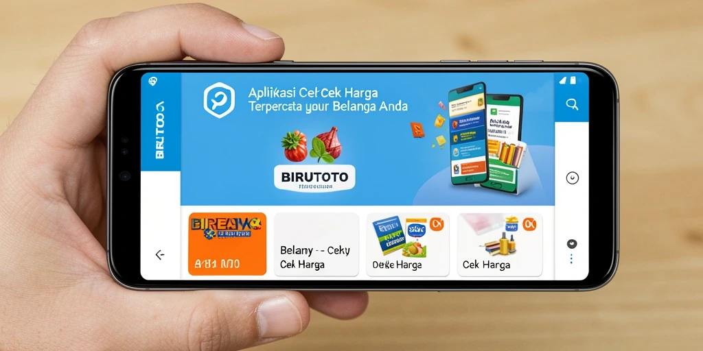 Tampilan antarmuka BIRUTOTO untuk Cek Harga