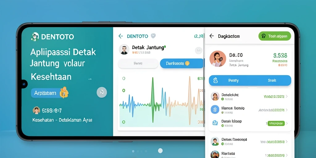 Antarmuka DENTOTO menampilkan data detak jantung dengan jelas dan informatif.