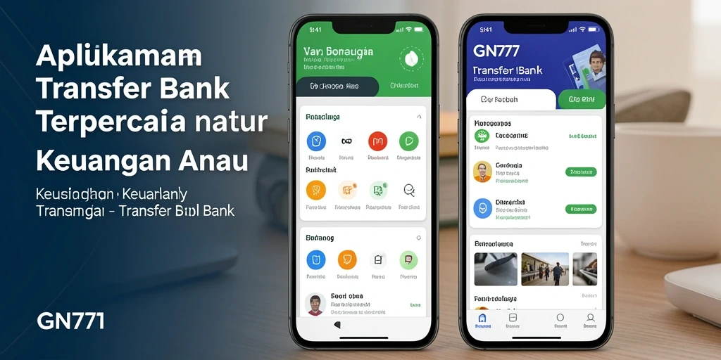 Antarmuka GN777 menunjukkan fitur Transfer Bank yang sederhana dan efisien.