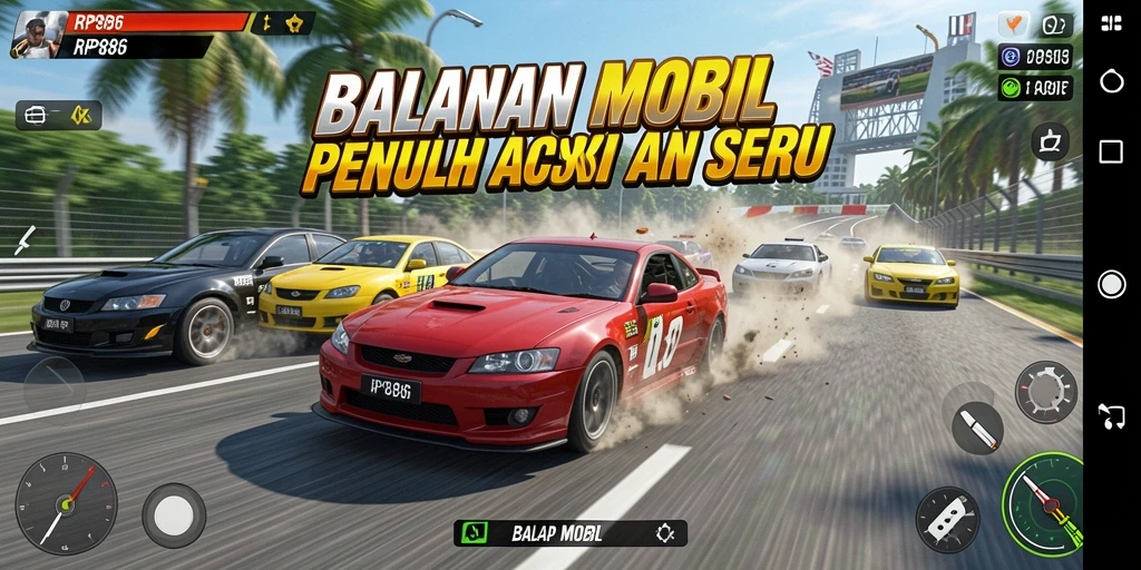 Antarmuka RP886 yang memukau dengan variasi mobil balap.