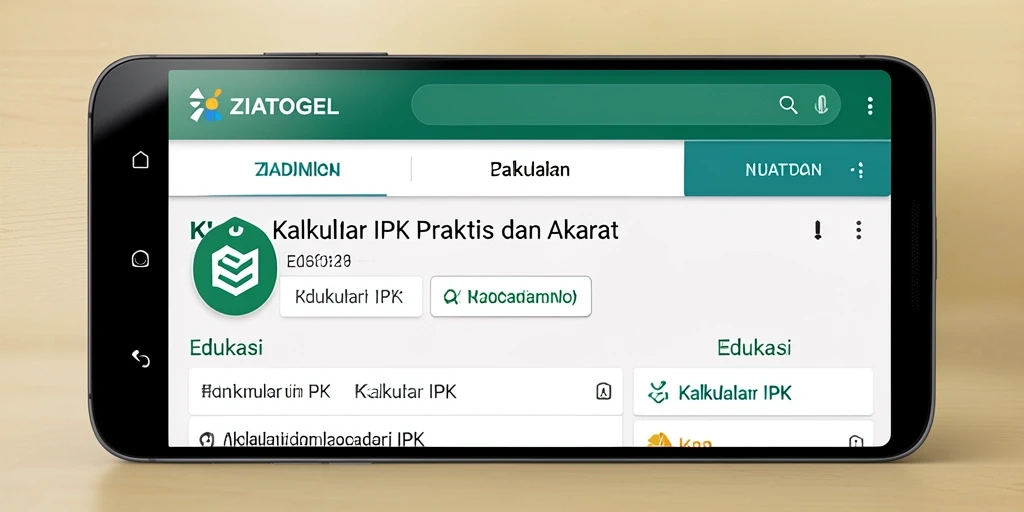 Antarmuka ZIATOGEL yang mudah digunakan untuk Kalkulator IPK.