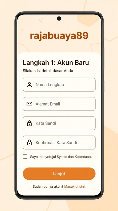 Panduan Registrasi Akun Baru rajabuaya89 untuk Pengguna Android